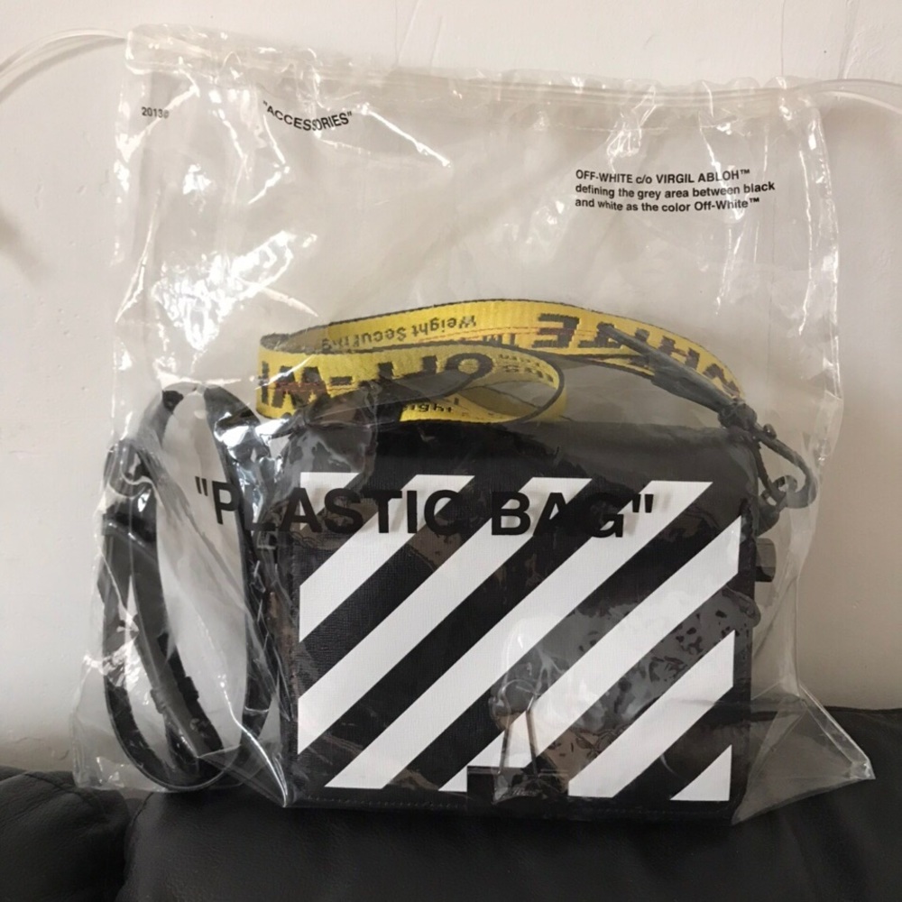 Off-White Diagonal Flap Bag